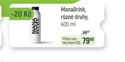 Globus Mana drink nabídka