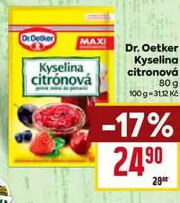 Billa Dr. Oetker Kyselina citronová 80 g nabídka