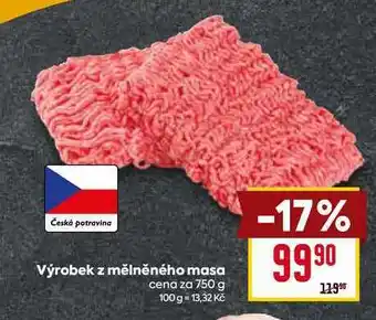 Billa Výrobek z mělněného masa cena za 750 g nabídka