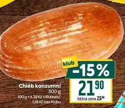 Billa Chléb konzumní 500 g nabídka