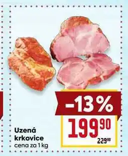 Billa Uzená krkovice cena za 1 kg nabídka