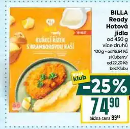 Billa BILLA Ready Hotová jídla od 450 g nabídka