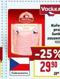 Billa Kuřecí prsní šunka zauzená 100g nabídka
