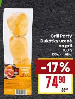 Billa Grill Party Dukátky uzené na gril 180 g nabídka