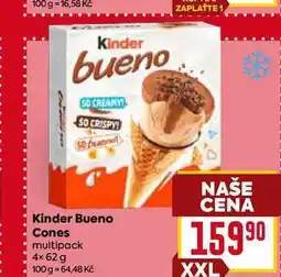 Billa Kinder Bueno Cones multipack 4× 62 g nabídka