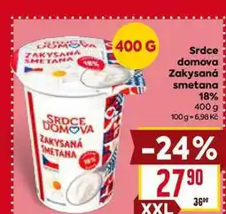 Billa Srdce domova Zakysaná smetana 18% 400 g nabídka