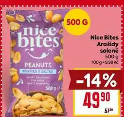 Billa Nice Bites Arašídy solené 500 g nabídka