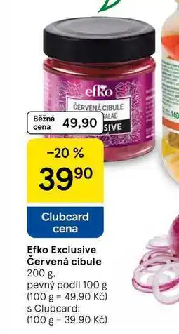 Tesco Efko Exclusive Červená cibule, 200 g. pevný podíl 100 g nabídka