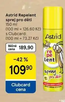 Tesco Astrid Repelent sprej pro děti, 150 ml nabídka
