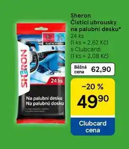 Tesco Sheron Čisticí ubrousky na palubní desku, 24 ks nabídka