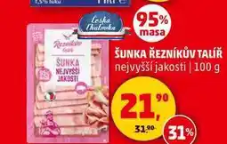 Penny Market ŠUNKA ŘEZNÍKŮV TALÍŘ nejvyšší jakosti, 100 g nabídka