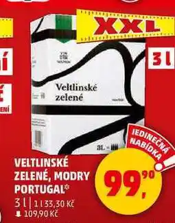 Penny Market VELTLINSKÉ ZELENÉ, MODRY PORTUGAL, 3 l nabídka