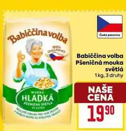 Billa Babiččina volba Pšeničná mouka světlá 1 kg nabídka