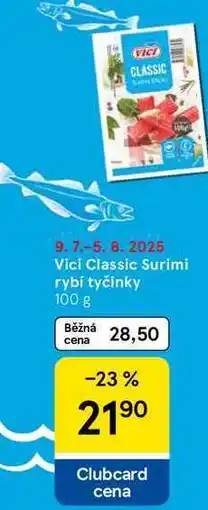Tesco Vici Classic Surimi rybí tyčinky, 100 g nabídka