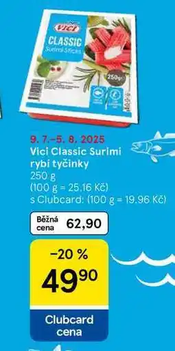 Tesco Vici Classic Surimi rybí tyčinky, 250 g nabídka