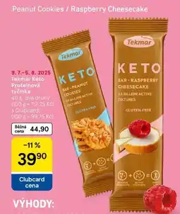 Tesco Tekmar Keto Proteinová tyčinka, 40 g, dva druhy nabídka