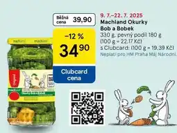 Tesco Machland Okurky Bob a Bobek, 330 g, pevný podíl 180 g nabídka