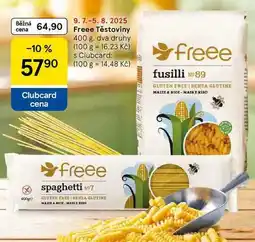 Tesco Freee Těstoviny, 400 g, dva druhy nabídka