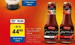 Tesco Otma Gurmán Kečup, 520 g, dva druhy nabídka
