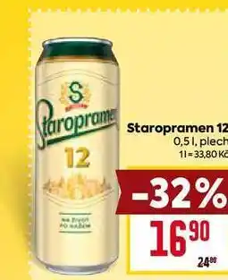 Billa Staropramen 12 0,5 l nabídka