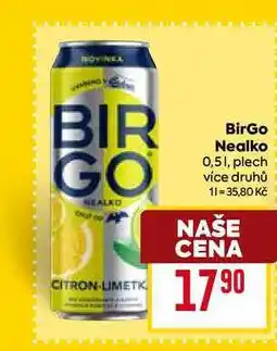 Billa BirGo Nealko 0,5 l nabídka