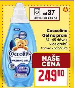Billa Coccolino Gel na praní 37-45 dávek vice druhů nabídka
