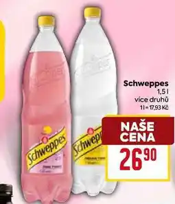 Billa Schweppes 1,5 l nabídka