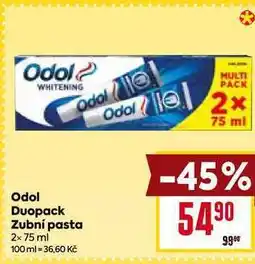 Billa Odol Duopack Zubní pasta 2x 75 ml nabídka