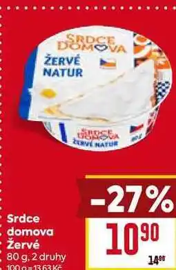 Billa srdce domova Žervé 80 g, 2 druhy nabídka