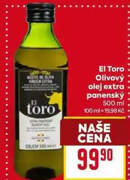 Billa El Toro Olivový olej extra panenský 500 ml nabídka