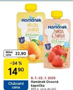Tesco Hamánek Ovocná kapsička, 100 g nabídka