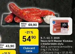 Tesco Tesco Grill Master Klobása v maďarském stylu, 400 g nabídka