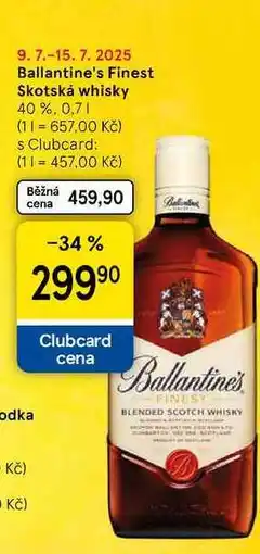 Tesco Ballantine's Finest Skotská whisky 40 %, 0.7 l nabídka