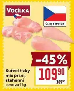 Billa Kuřecí řízky mix prsí, stehenní nabídka