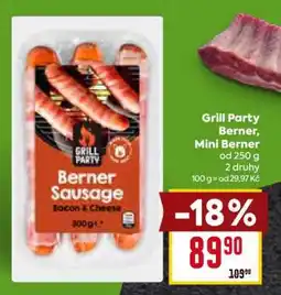 Billa Grill Party Berner, Mini Berner nabídka
