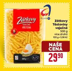 Billa Zátkovy Těstoviny vaječné nabídka