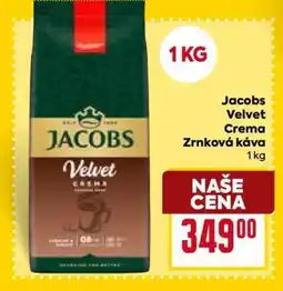Billa Jacobs Velvet Crema Zrnková káva 1 kg nabídka