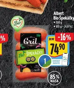 Albert Bio špekáčky nabídka