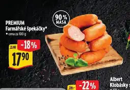Albert Farmářské špekáčky nabídka