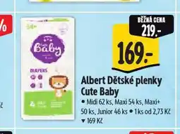 Albert Cute baby dětské plenky nabídka