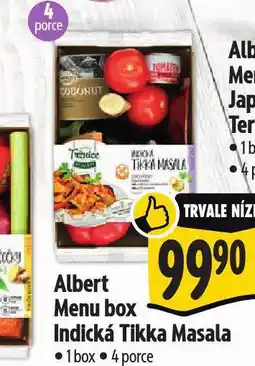 Albert Menu box indická tikka masala nabídka