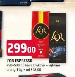 Terno L´or epsresso zrnková káva nabídka