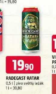 Terno Pivo radegast ratar nabídka