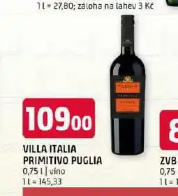 Terno Villa italia primitivo puglia nabídka