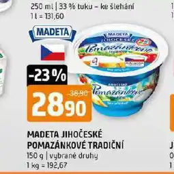 Terno Madeta jihočeské pomazánkové tradiční nabídka