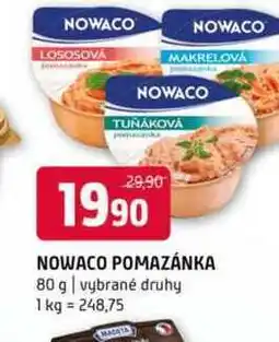 Terno Nowaco pomazánka 80 g vybrané druhy nabídka