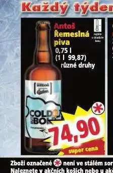 Norma Antoš řemeslné pivo nabídka