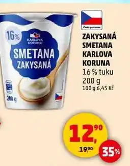 Penny Market ZAKYSANÁ SMETANA KARLOVA KORUNA 16% tuku, 200 g nabídka