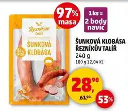 Penny Market ŠUNKOVÁ KLOBÁSA ŘEZNÍKŮV TALÍŘ, 240 g nabídka