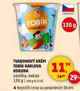 Penny Market TVAROHOVÝ KRÉM TOBÍK KARLOVA KORUNA vanilka, 130 g nabídka